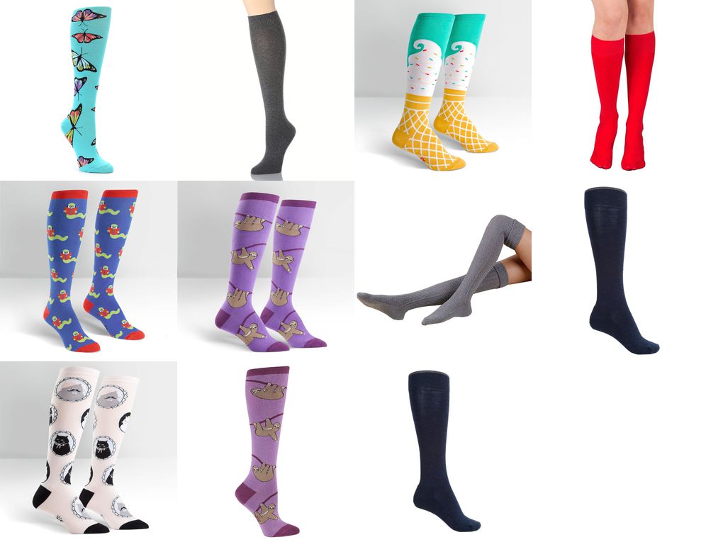 women wearing knee high socks